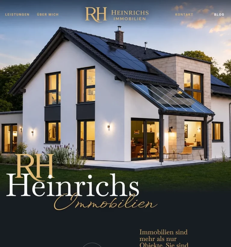 RH Heinrichs Immobilien 4 Webseite von StrausMedien für unseren Kunden Ronny Heinrichs Immobilien
