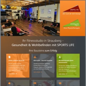 Startseite 3 Webseite von StrausMedien für unseren Kunden SPORTS LIFE Fitness in Strausberg