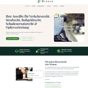 Webseite von StrausMedien für unseren Kunden Anwaltskanzlei Brause Webseite von StrausMedien für unseren Kunden Anwaltskanzlei Brause