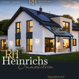 Startseite 1 Webseite von StrausMedien für unseren Kunden Ronny Heinrichs Immobilien
